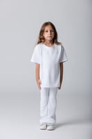 تيشيرت أواي للأطفال بقصة مريحة أبيض