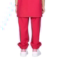 بنطلون بشعار سيلين من الأمام للأطفال (احمر )