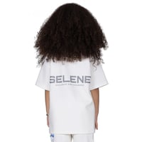 تيشيرت بشعار سيلين من الخلف للأطفال (اوف وايت)