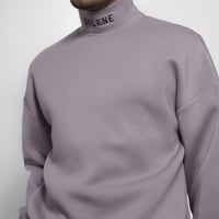 بلوفر بايزك برقبة طويلة غراي