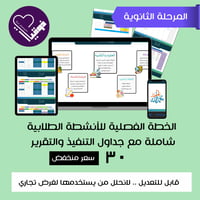 خطة النشاط الطلابي الفصل الاول ( المرحلة الثانوية)...