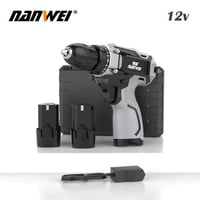 دريل مثقاب كهربائي لاسلكي مع بطاريتان 12 فولت