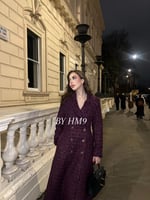 فستان تويد موف