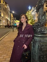 فستان تويد موف