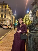 فستان تويد موف