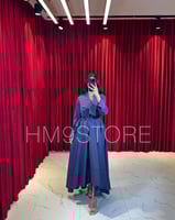 فستان مع حزام أسود