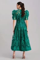 فستان اورقنزا وساتان بأكمام