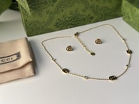 طقم سلسال وحلق ذهبي