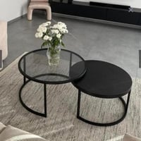 طقم طاولتين متداخلة اسود