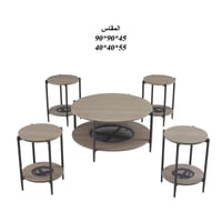 طقم طاولات 5 قطع خشب :SHML1+4