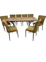 طاوله طعام 8كرسي خشب 100=200=75