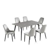 طاولة طعام خشب 6 أشخاص : SHML1+6