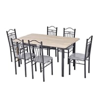 طاولة طعام خشب 6 أشخاص: BYT-ATHM6