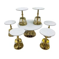 طقم طاولات 1+6 بسطح رخامي :M1