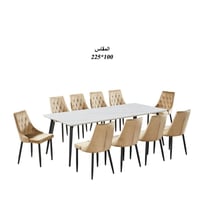 طاولة طعام رخام مع 10 كراسي : SHMLM-020
