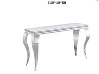 كنسول استيل رخام فضي