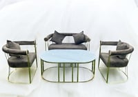 طقم طاولة كنب استيل