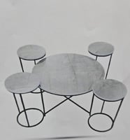 طقم طاولات خشب 4x1اكنب