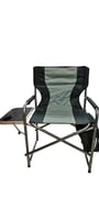 كرسي رحلات وتخييم مع طاولة جانبية اسود