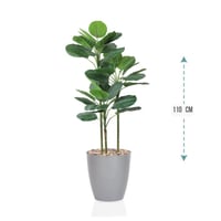 شجر اخضر 3 فرع حوض بلاستيك 110 سم : 584-1175