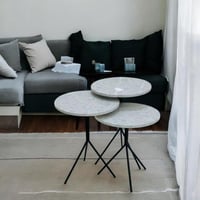 طقم طاولات شاي خشب : NJM-ATH09