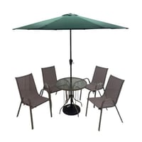 طقم طاولة مظلة مع 4 كراسي