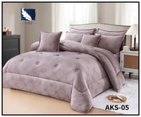 مفرش نفرين مخمل مع فرو 8 قطع