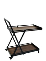 عربيه تقديم خشب لون بيج