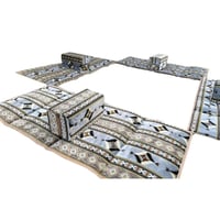 بكج حلسة متكاملة نقش ملكي ازرق لباد