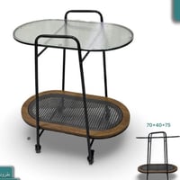 عربيه تقديم رتان 75x40x70