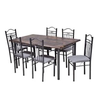 طاولة طعام خشب 6 أشخاص: BYT-ATHM6