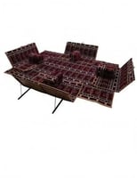 جلسة رحلات ارضية متكاملة لون احمر منقط