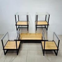 طقم طاولات بسطح زجاجي 1+4: 102