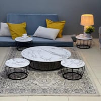 طقم طاولة 5 قطع ارضي أرجل اسود