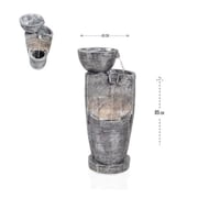 نافورة شلال طبقات رمادي مع إضاءة : 5015