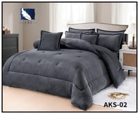 مفرش نفرين مخمل مع فرو 8 قطع