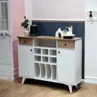 دولاب كافي ابيض رفوف وسطية