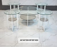 طقم طاولات زجاج 4x1