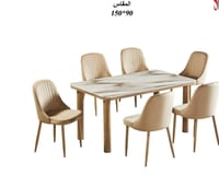 طاوله طعام 6كرسي رخام