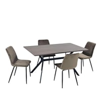 طاولة طعام خشب 4 أشخاص: BYT-ATH1+4