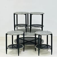 طقم طاولات 5 قطع خشب