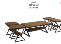 طقم طاولات خشب 4X1