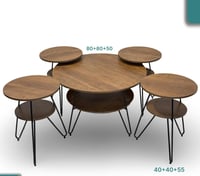 طقم طاولات 4x1خشب