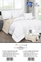 طقم مفرش سادة وجهين نفرين 6 قطع