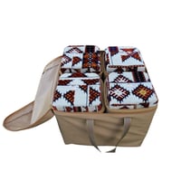 بكج جلسة متكاملة نقشة حجازية مع شنطة للحفظ