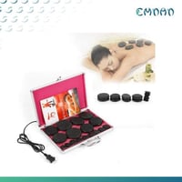 شنطة تسخين احجار مساج 16 قطعة من الأحجار الساخنة ا...