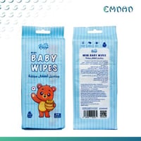 مناديل ريفان صغيرة جيب مبللة للأطفال – ناعمة، معقم...