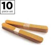 مبرد اظافر طويل خشبي اللون البني 10 حبات