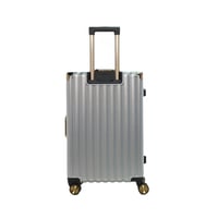 طقم شنط سفر 3 قطع ألمنيوم بإطار ذهبي مع هوك تعليق...