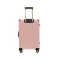 طقم شنط سفر 3 قطع ألمنيوم بإطار ذهبي مع هوك تعليق...